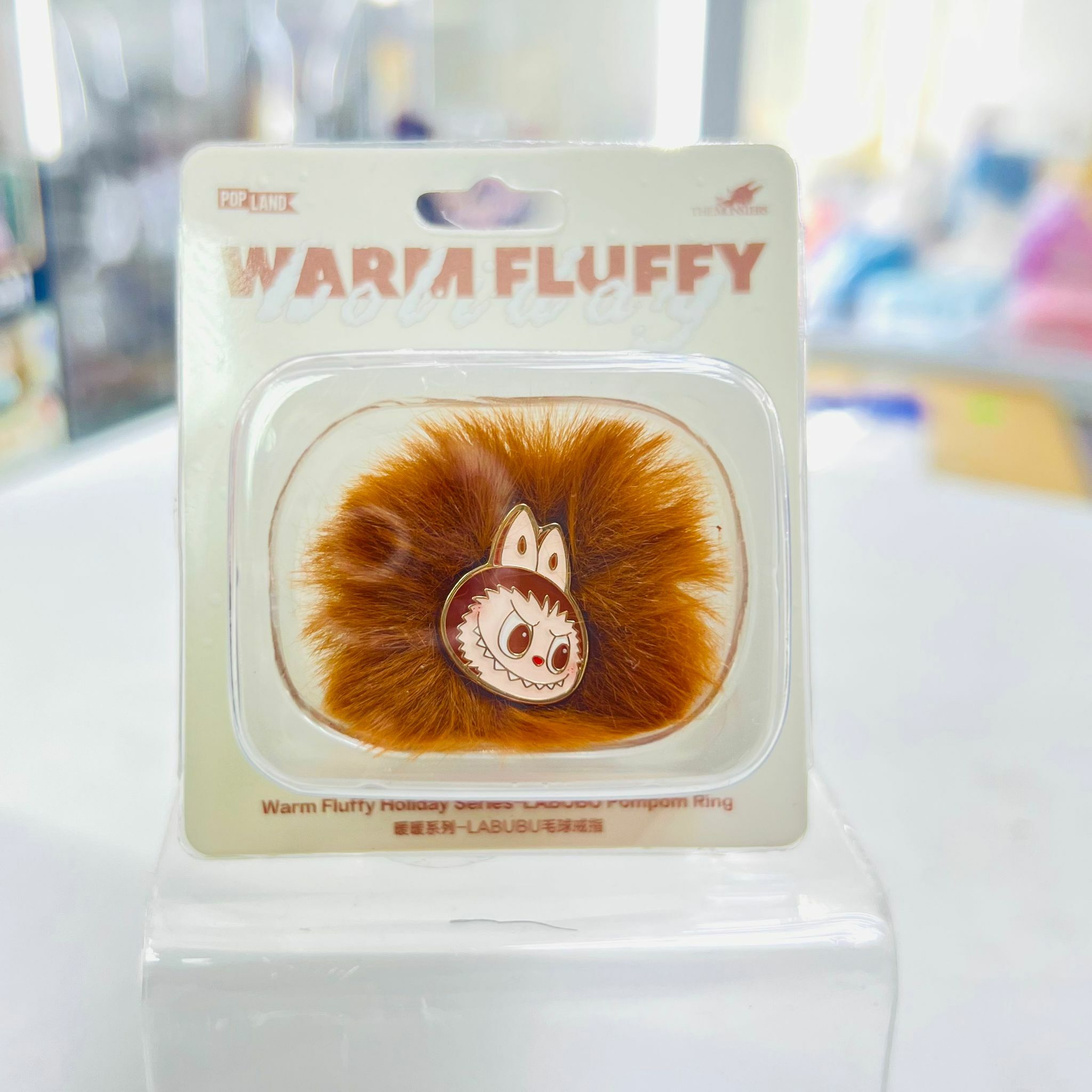 The monster warm fluffy hoilday series-LABUBU Pompom Ring