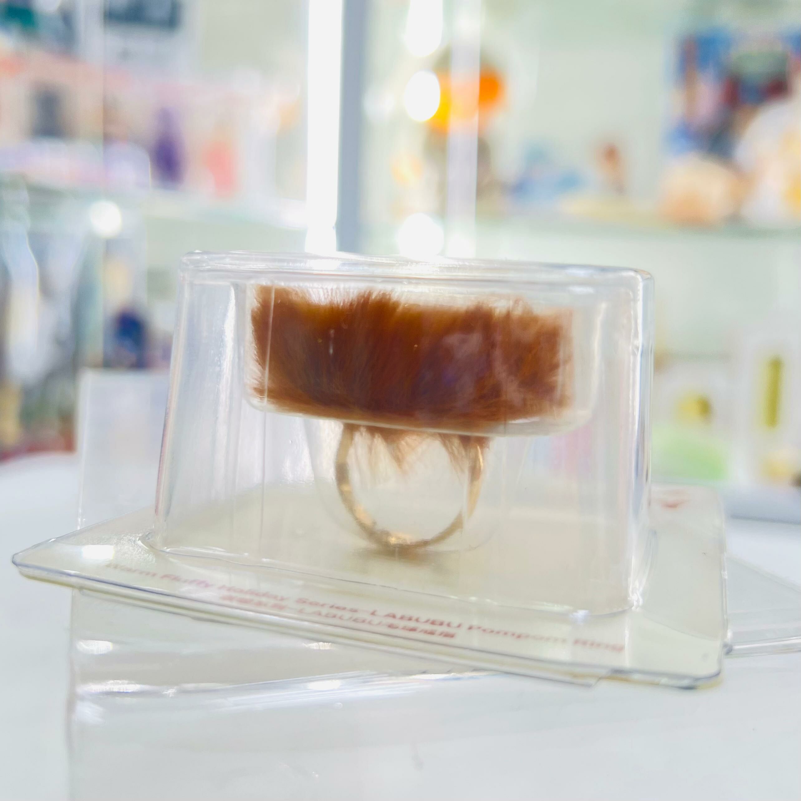 The monster warm fluffy hoilday series-LABUBU Pompom Ring