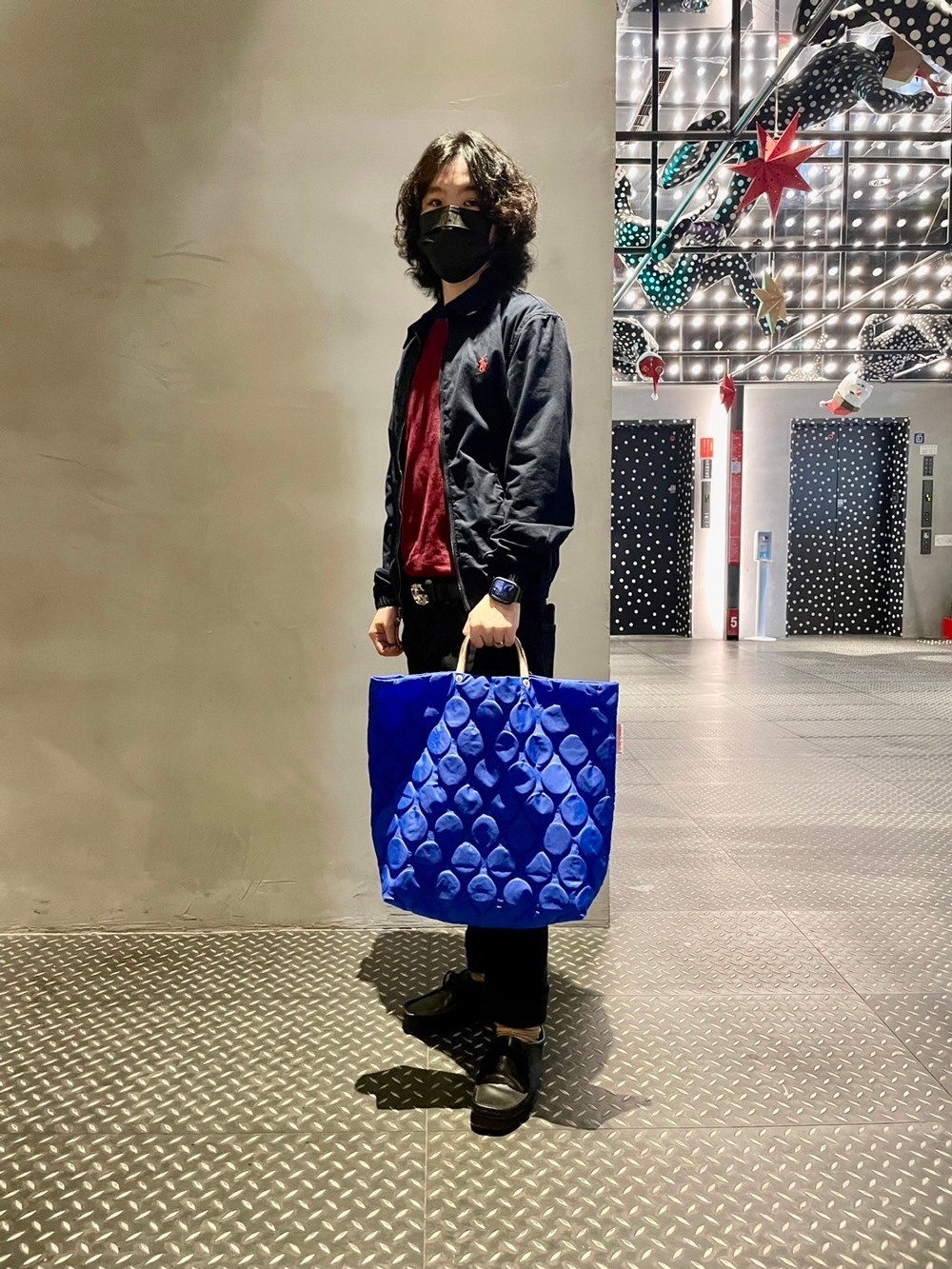 Bag'n'Noun 圓點包 M號 - 藍 (70020726BLUE)