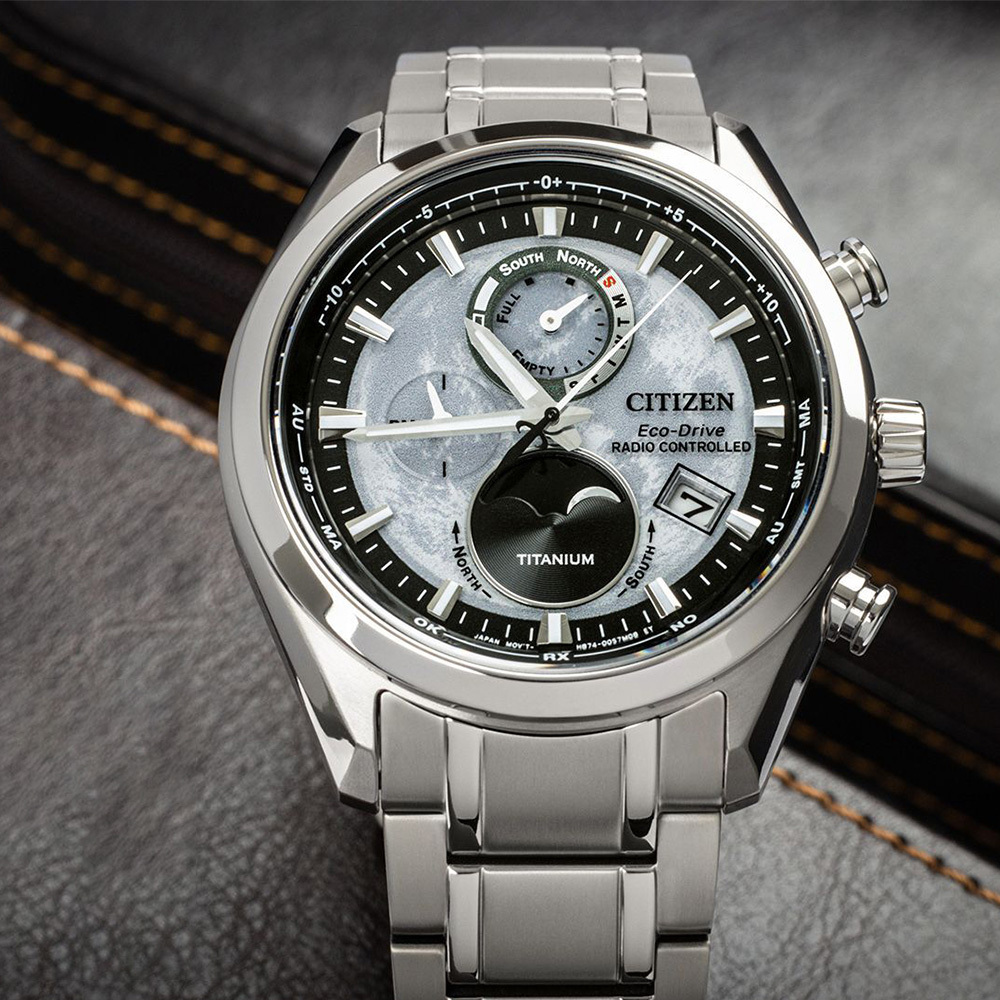 (預購)【Citizen 星辰】GENT'S系列 BY1010-81H 光動能 電波對時 日期星期 月相盈虧 夜光 鈦金屬 男錶