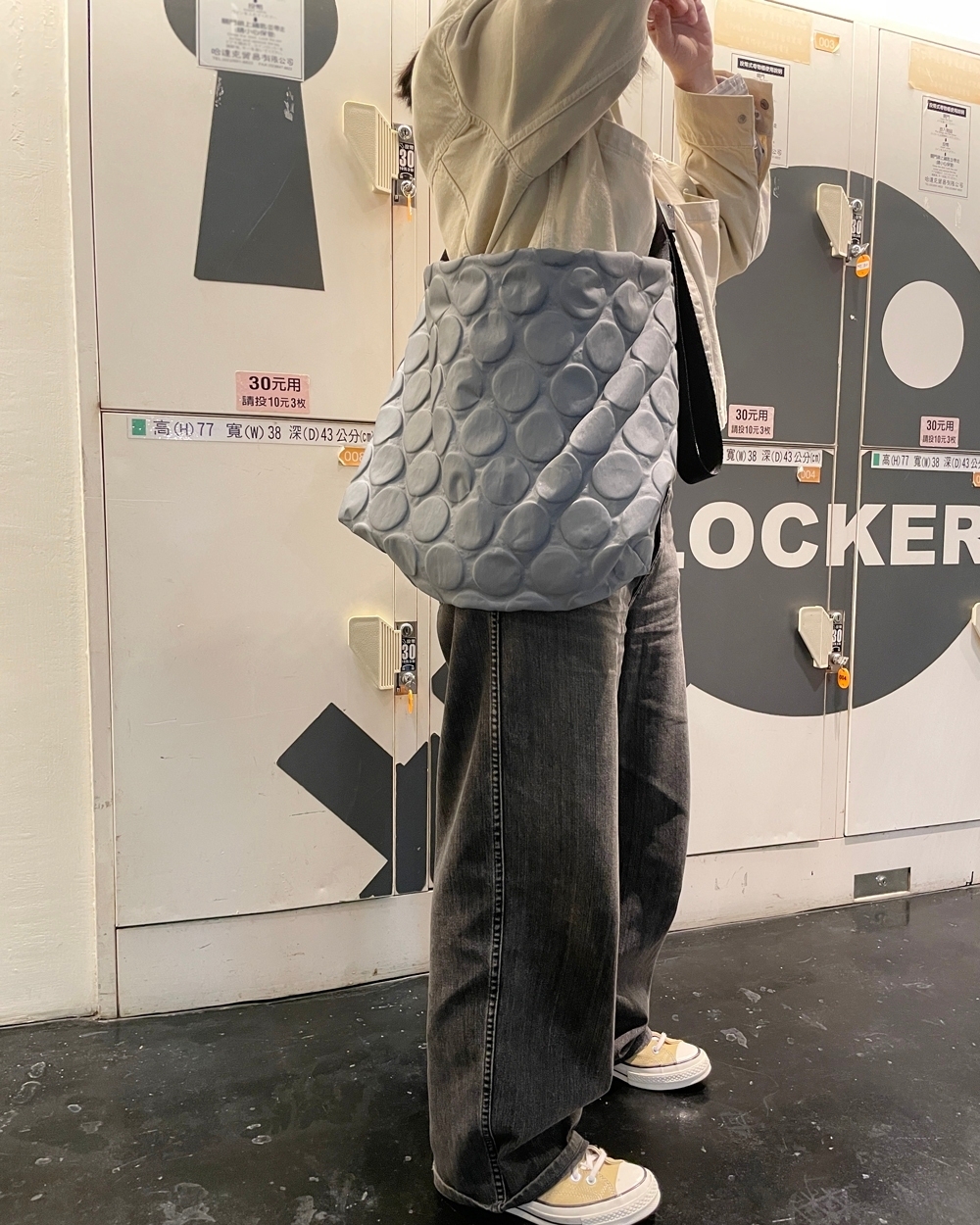 Bag'n'Noun 圓點包 L號 - 灰 (70020954GRAY)