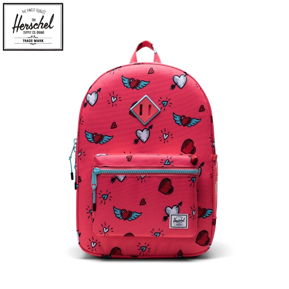 【Herschel】兒童款 9L X-Large 塗鴉後背包-亮粉