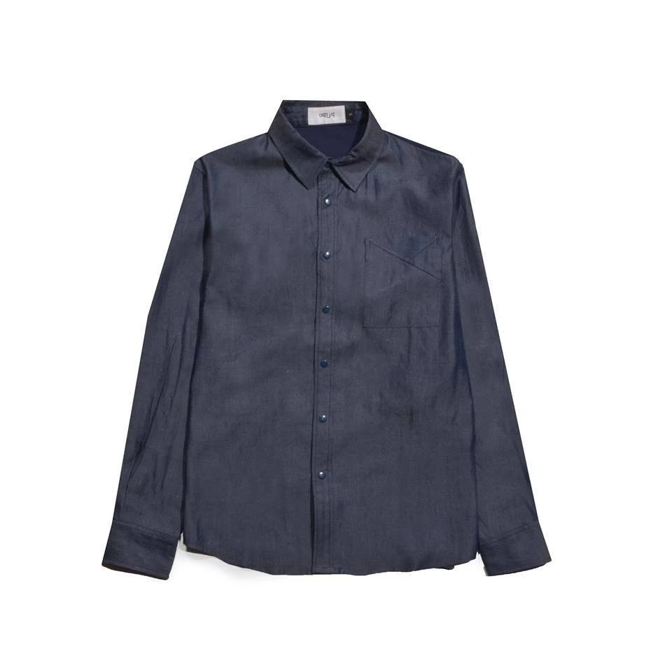 2016AW OqLiq Terraces shirt 梯田襯衫 幾何 襯衫 民族風 丹寧藍 現貨