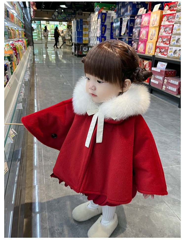 Red fur cloak