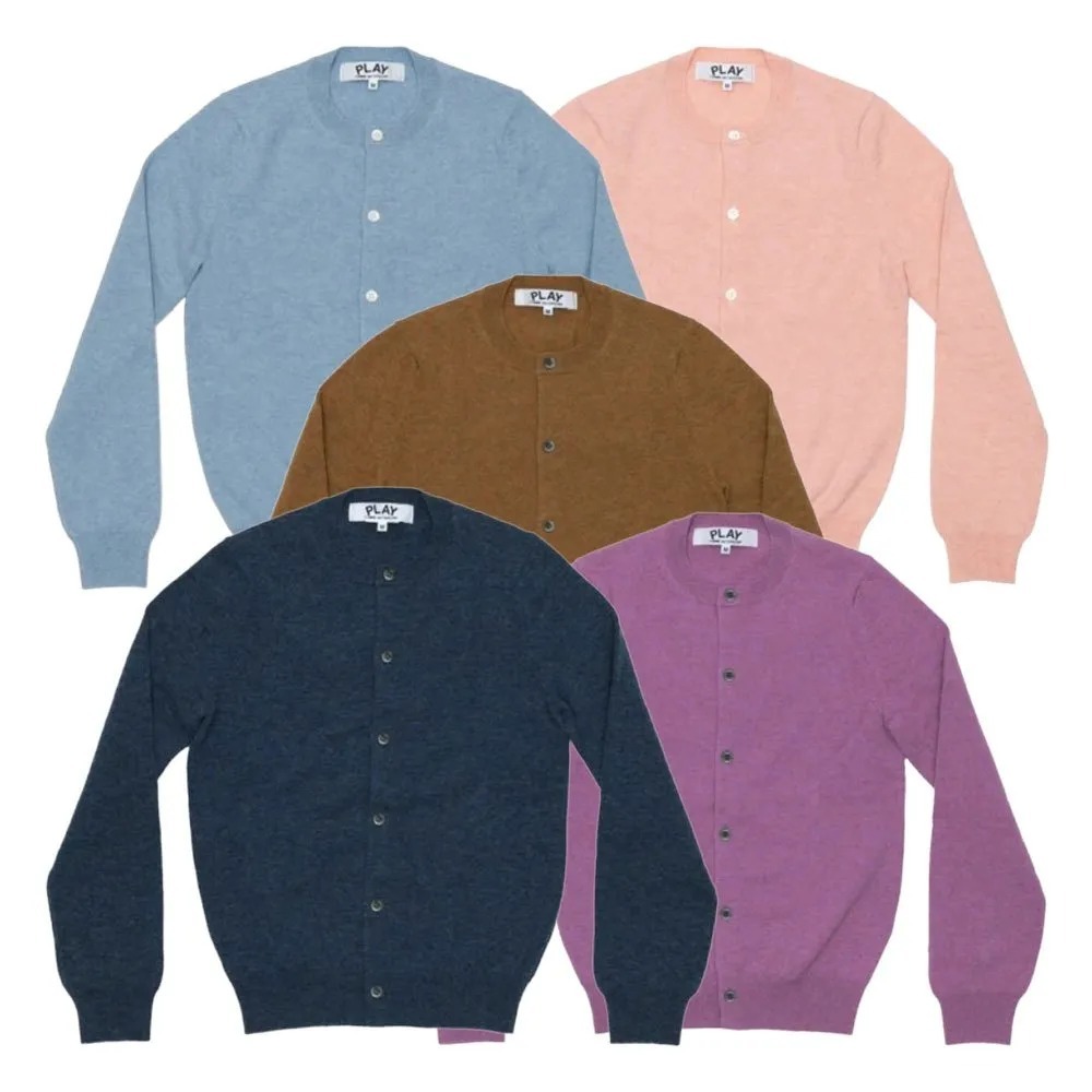 預購┃日本製 男女共版 川久保玲 CDG PLAY 羊毛 刺繡 小愛心 紅愛心 圓領 針織 外套