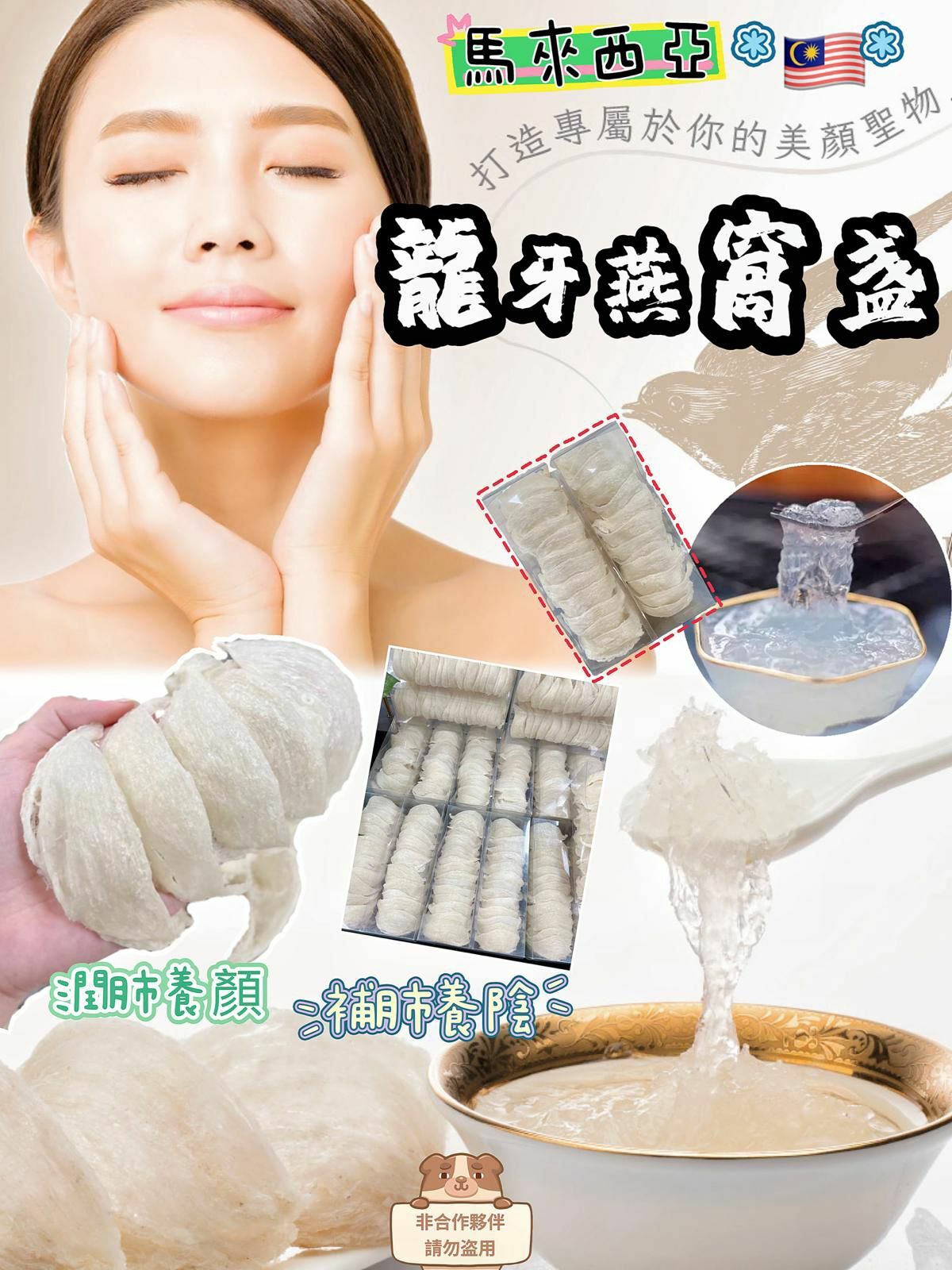 (1116)頂級龍牙燕窩盏100g