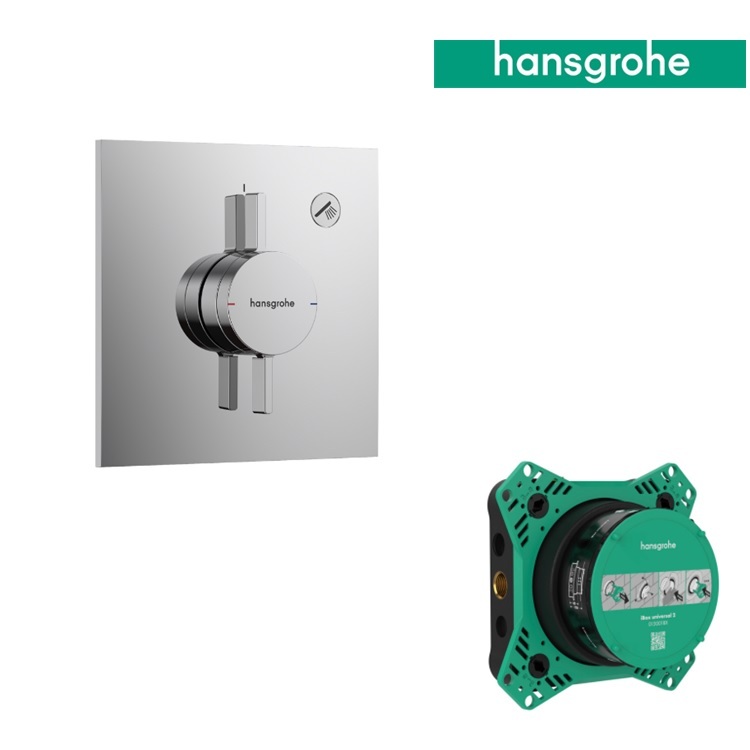hansgrohe Duo Turn E 75617, -000 + 01500, -180 Mixer for concealed installation for 1 function - With GA Approval