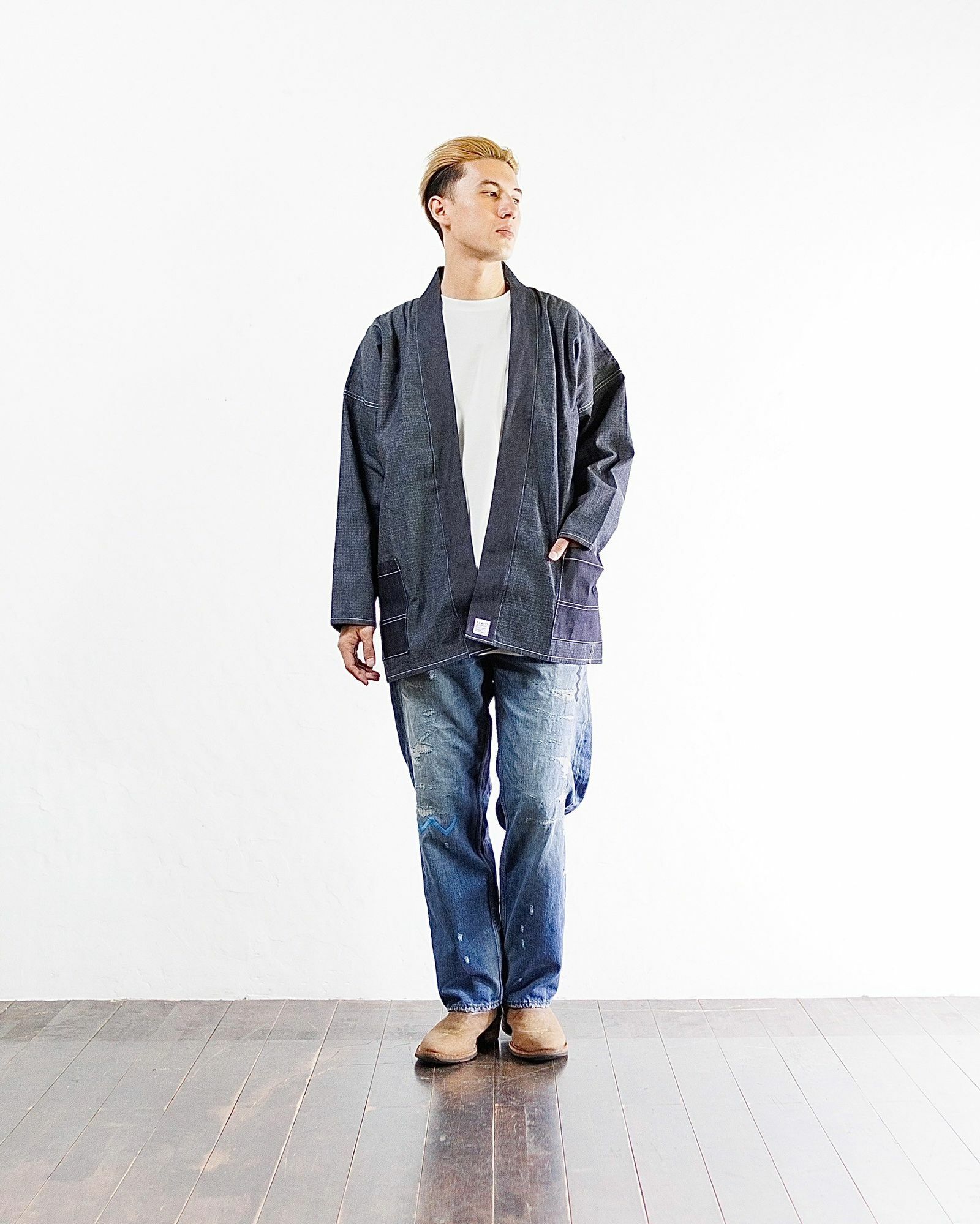 RE-STOCK: FDMTL JAPAN x WIND AND SEA WIND HAORI INDIGO JACKET - PRE ORDER ITEM (預訂中)