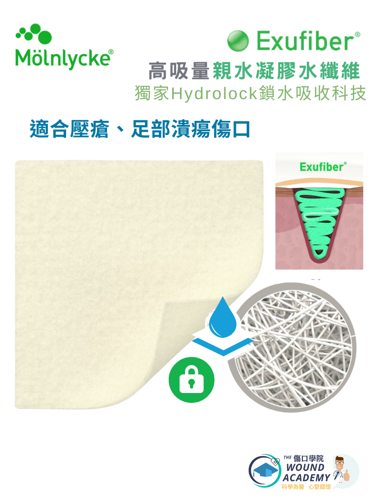 Exufiber 高吸量親水凝膠水纖維