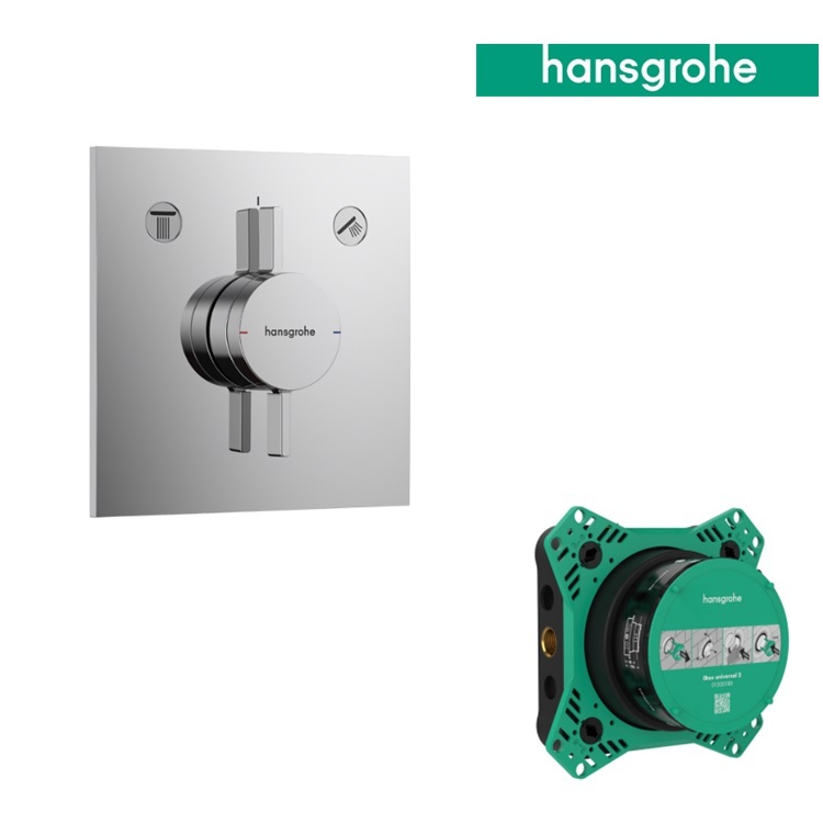 hansgrohe Duo Turn E 75417, -000 + 01500, -180 Mixer for concealed installation for 2 functions - With GA Approval