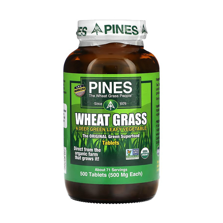 Pines International, Wheat Grass, 500 mg, 500 Tablets