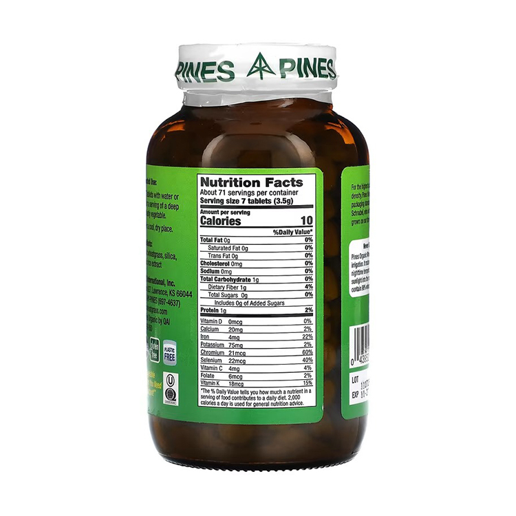 Pines International, Wheat Grass, 500 mg, 500 Tablets