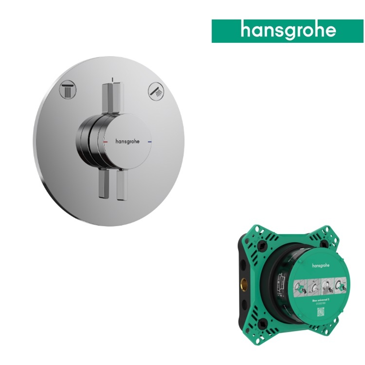 hansgrohe Duo Turn S 75418, -000 + 01500, -180 Mixer for concealed installation for 2 functions - With GA Approval