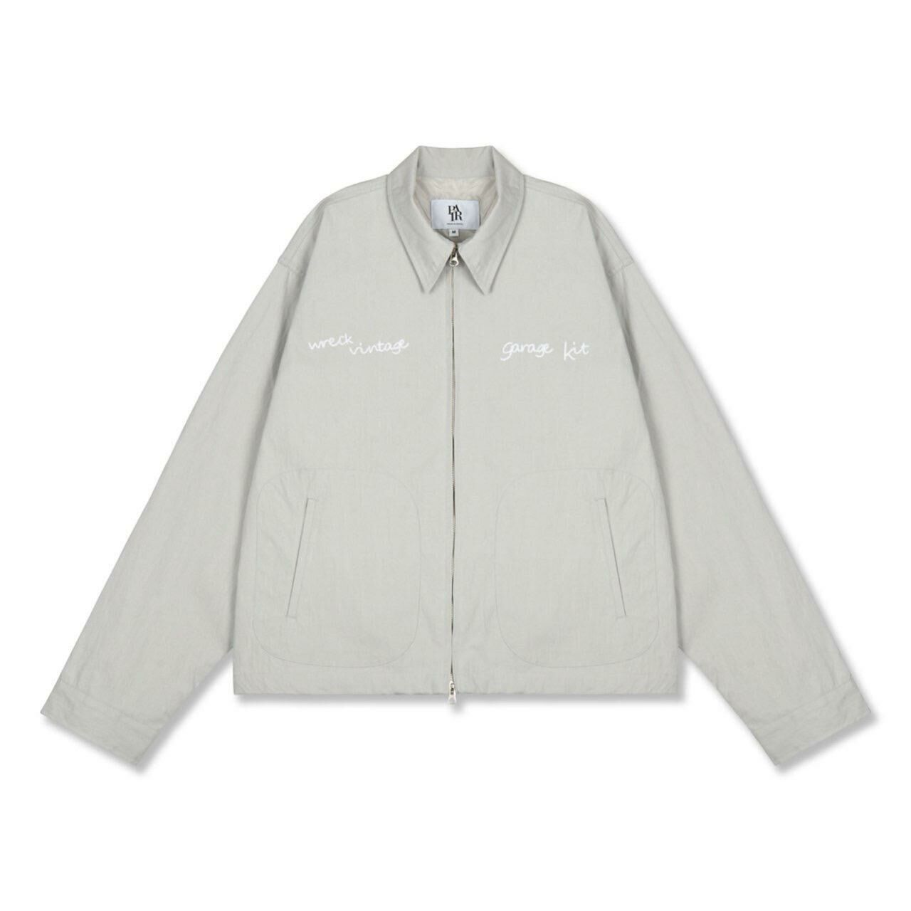 反領英文字拉鍊外套 PAIR-009JK