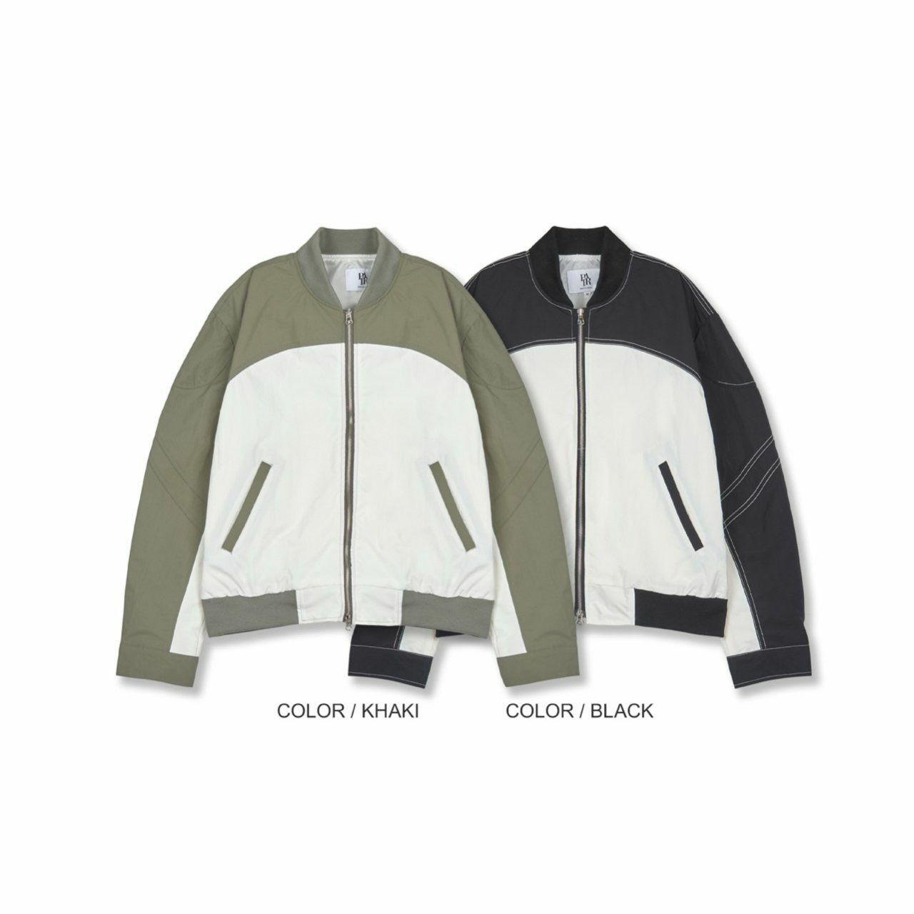 拼色拉鍊外套 PAIR-012JK