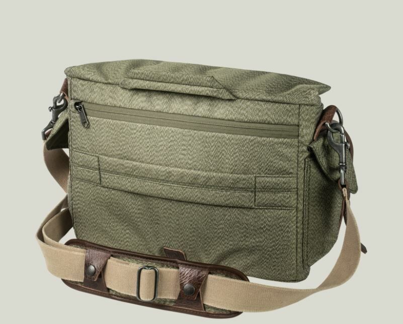 【沃坦】復刻胡椒鹽帆布斜肩包 10L (有行李插桿套 可掛行李箱)