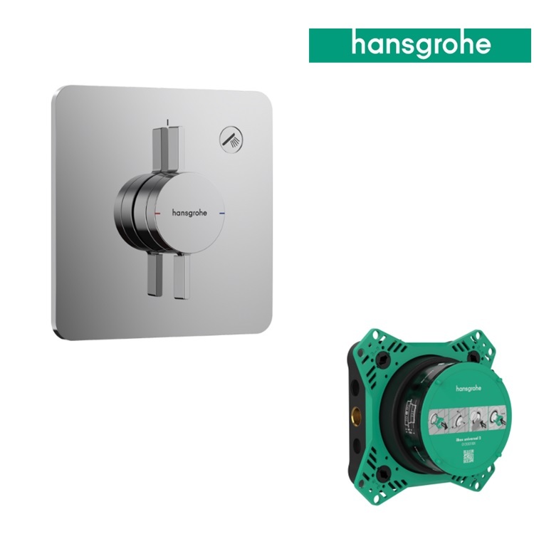 hansgrohe Duo Turn Q 75614, -000 + 01500, -180 Mixer for concealed installation for 1 function - With GA Approval