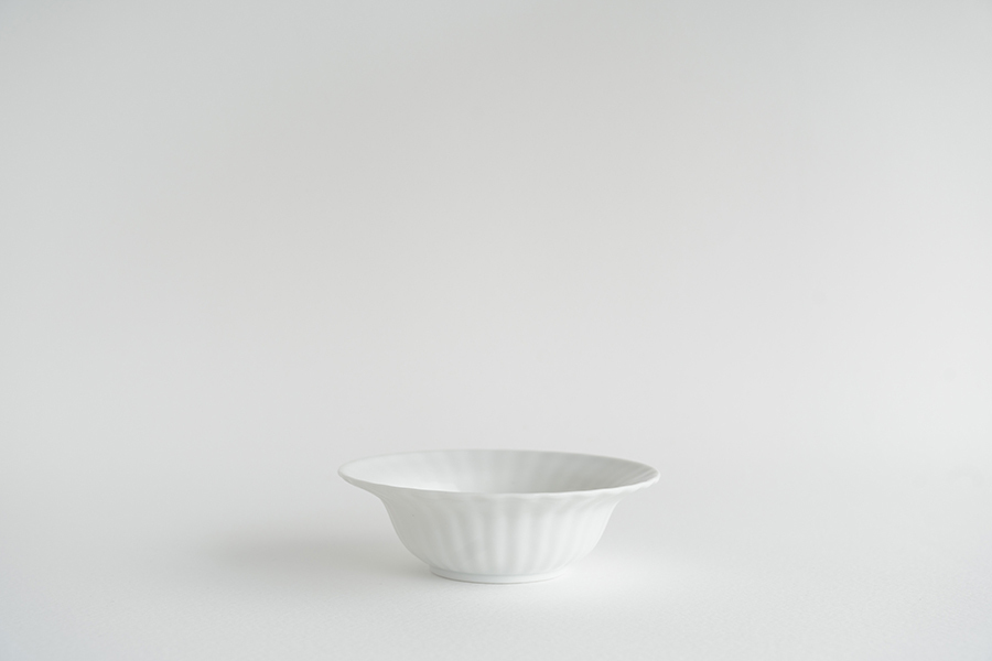 村上雄一-白磁輪花湯皿