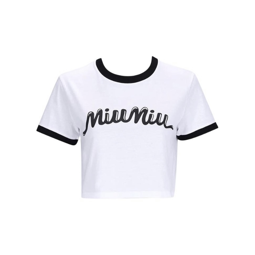 MIU MIU 棉質白色T恤