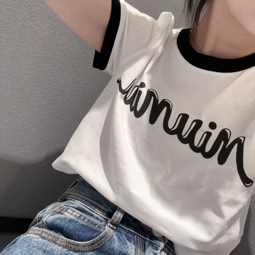 MIU MIU 棉質白色T恤