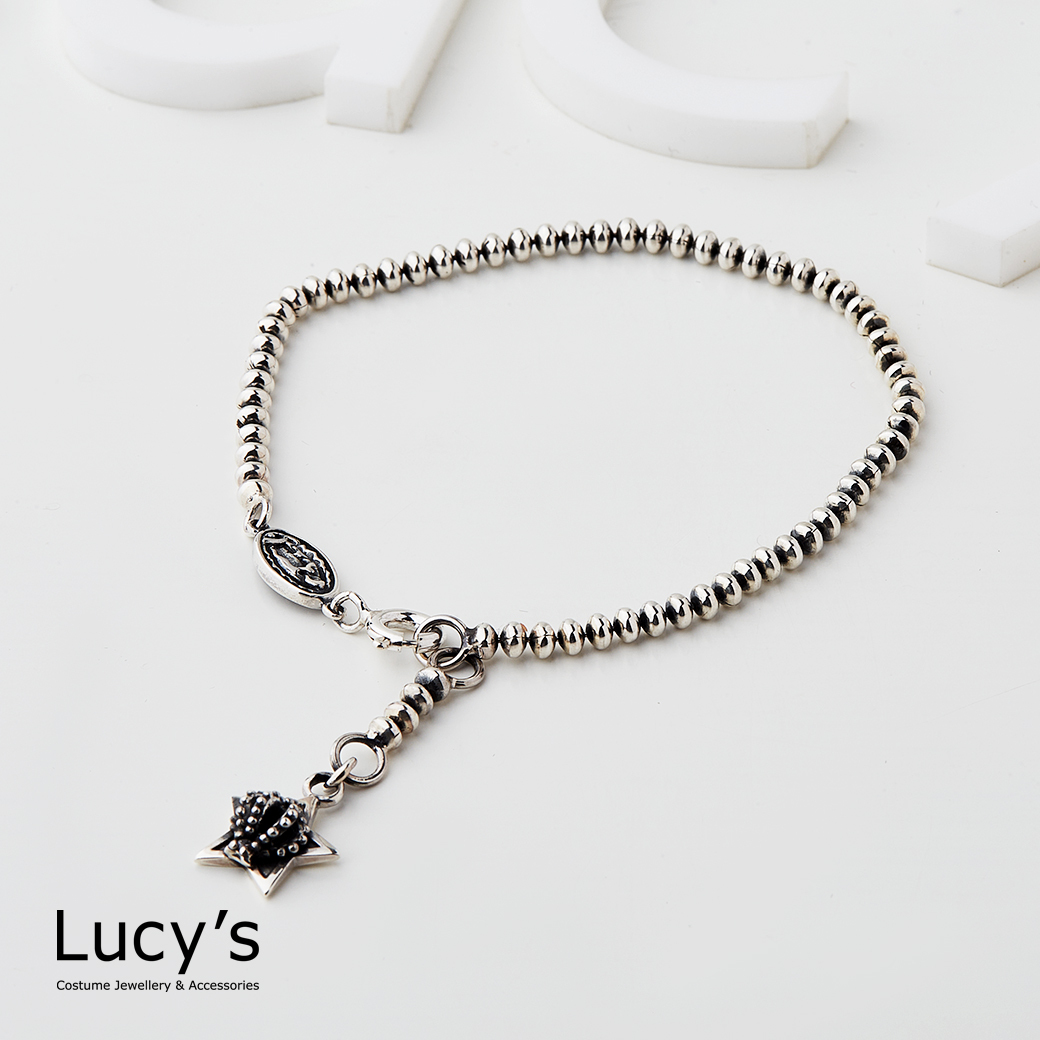 925純銀 海洋之星 硫化手鍊 (73562)