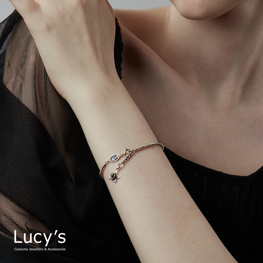 925純銀 海洋之星 硫化手鍊 (73562)