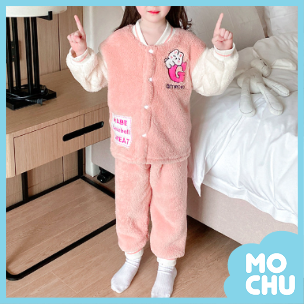 棒球兔珊瑚絨棒球風套裝