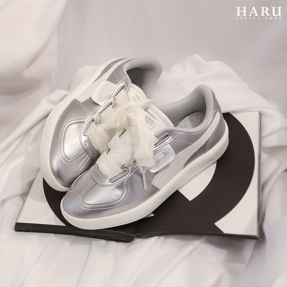 Puma Palermo Y2k 銀色 寬鞋帶 蕾絲鞋帶 液態銀 仙女鞋 復古鞋 德訓鞋 402331-01