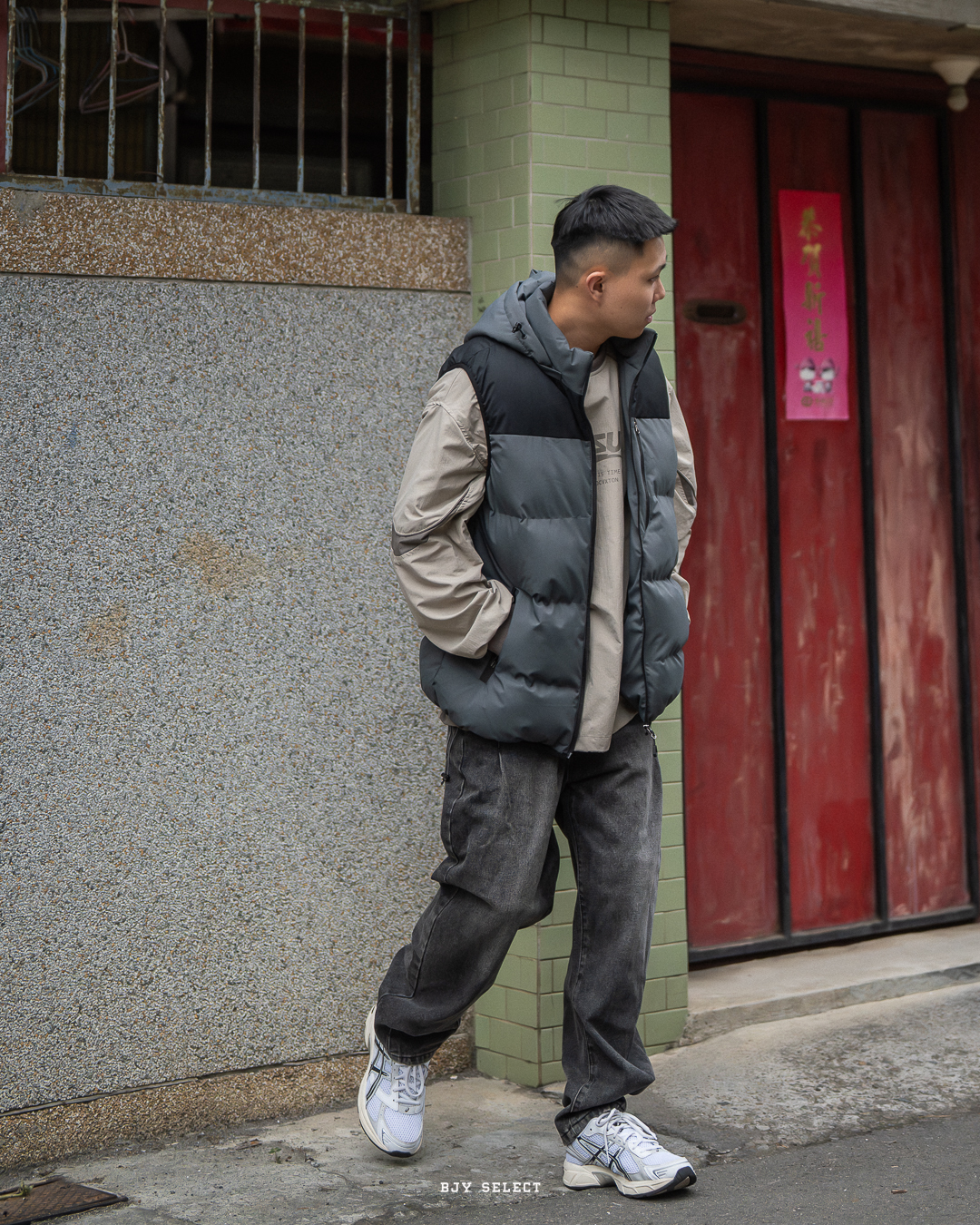 #預購 Tailor collection 可拆卸 鋪棉連帽背心 防潑水 2981 拼接 五色