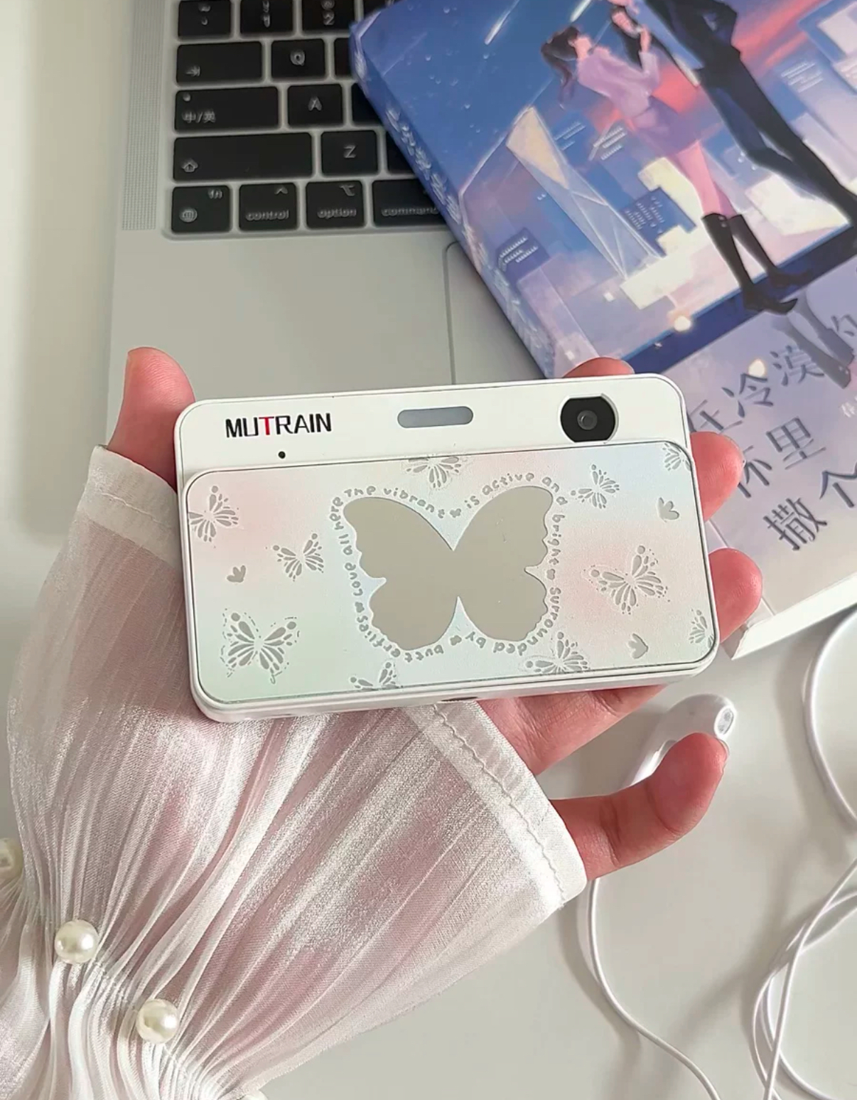 Mutrain X10 鏡面滑蓋相機 蝴蝶款 蝴蝶相機 CCD復古濾鏡 白色 粉色 CCD濾鏡/預購