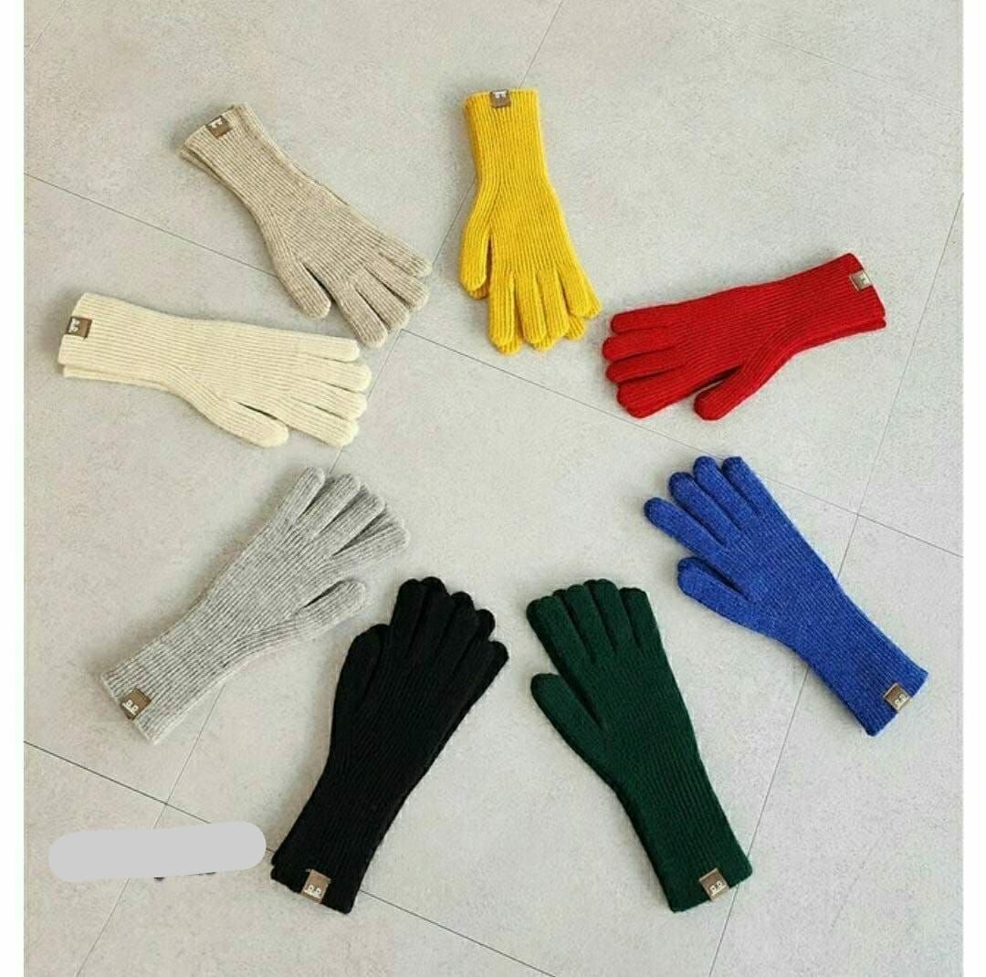 BN3212 純色中長羊毛手套