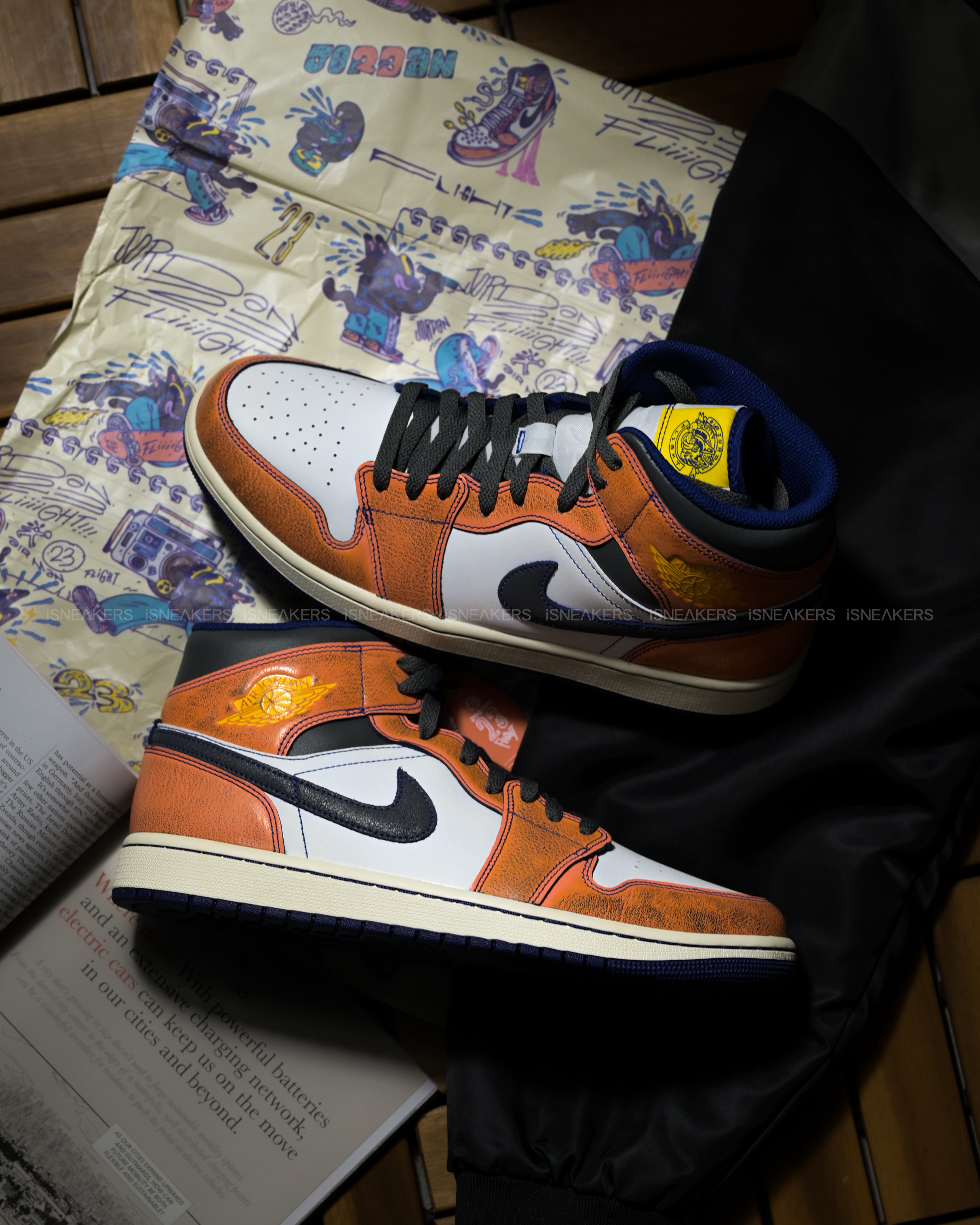 iSNEAKERS | Air Jordan 1 Mid SE "Flight" 橘藍 FV3619-106
