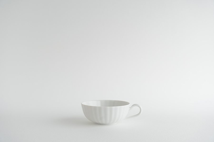 村上雄一 - 白磁輪花茶杯
