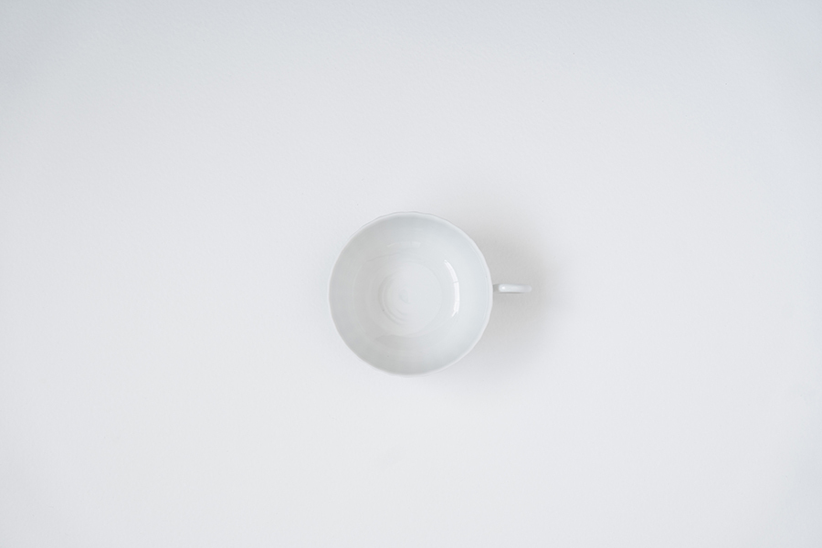 村上雄一 - 白磁輪花茶杯