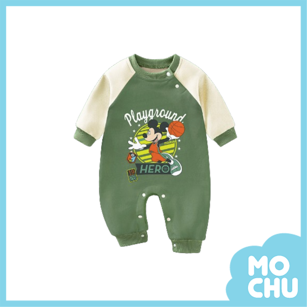 操場米奇拼色連身衣