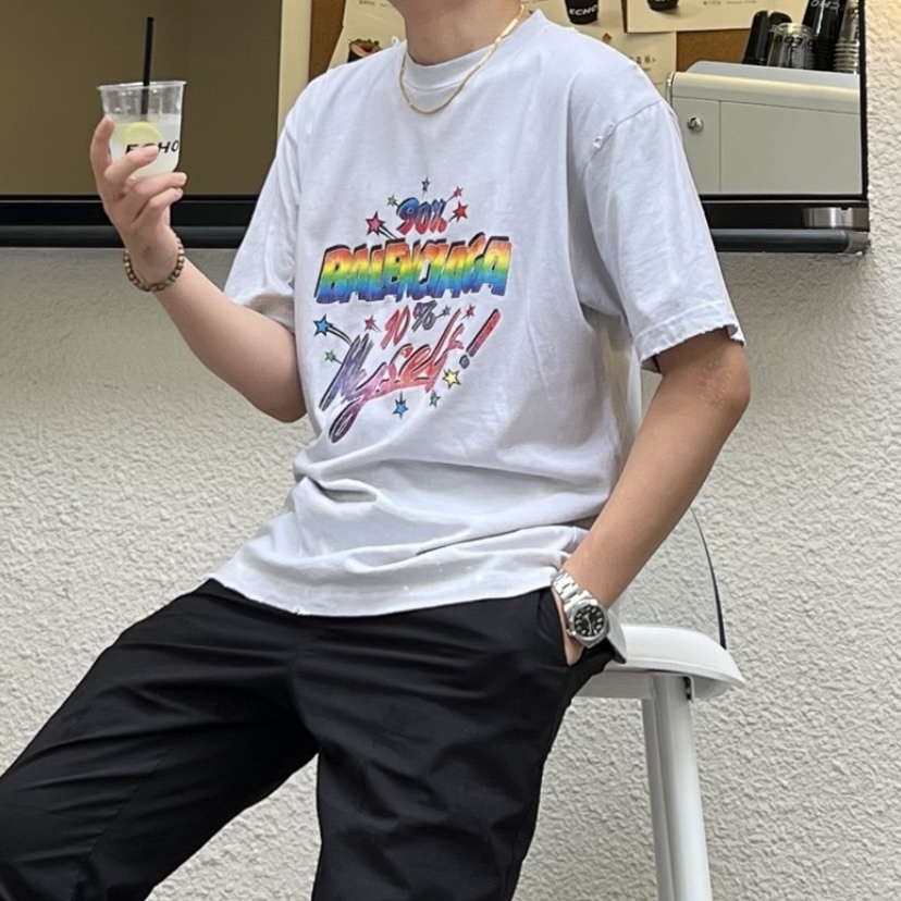 BALENCIAGA 90/10 寬鬆復古T恤