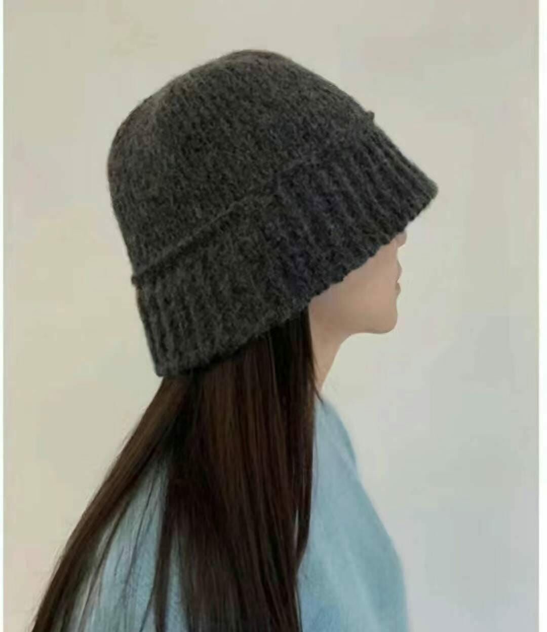 BN3227 慵懶感寬鬆針織冷帽