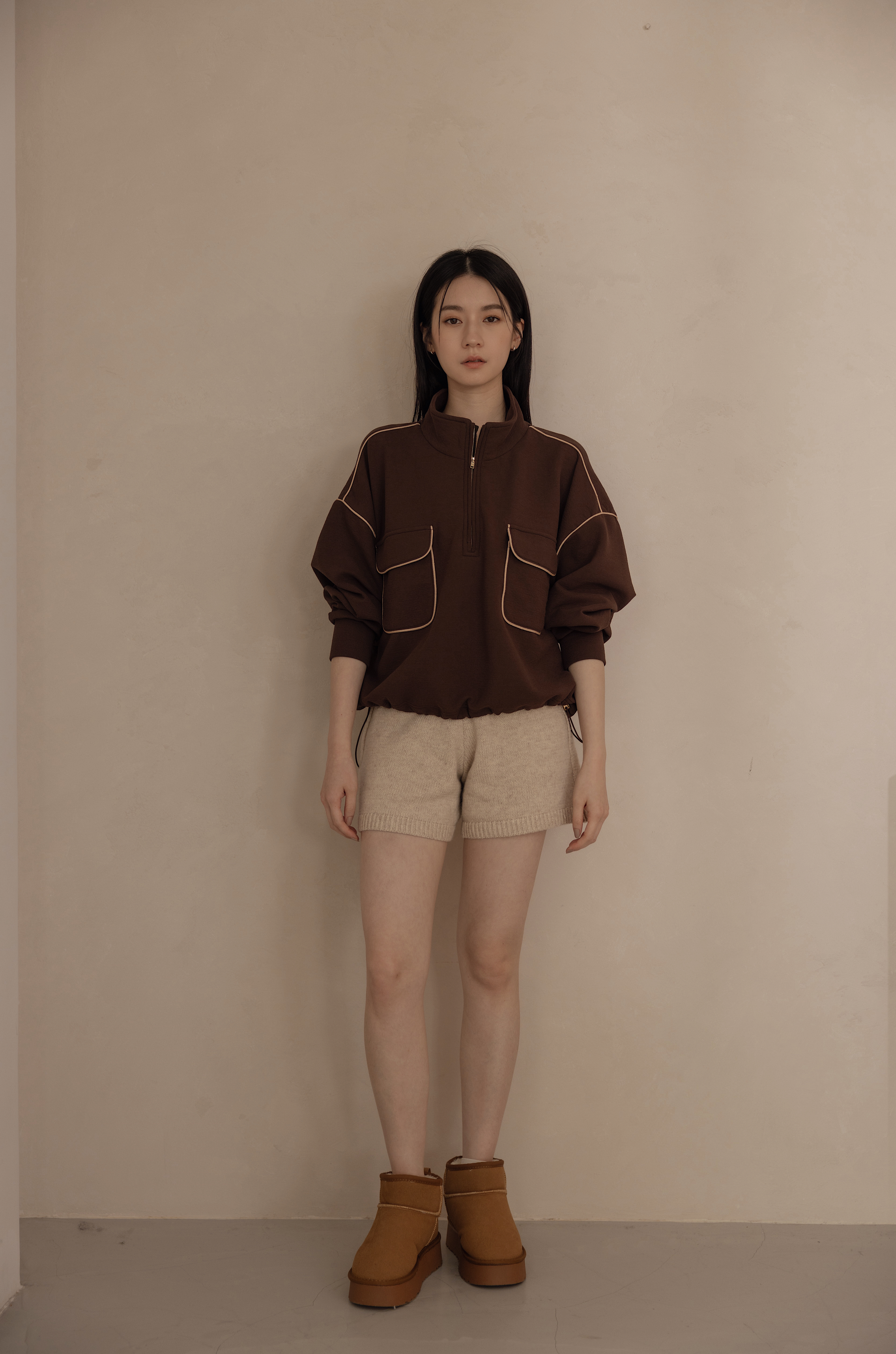 軟糯糯羊毛針織短褲-花米