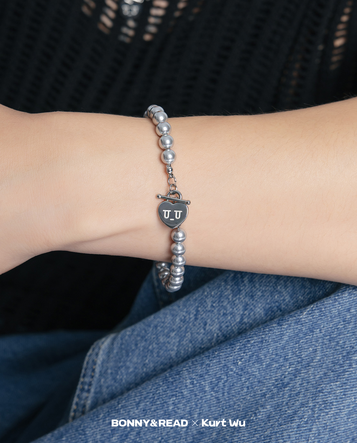 飾品,kurt聯名,kurt wu,愛心,手鍊,bracelet,珍珠,pearl