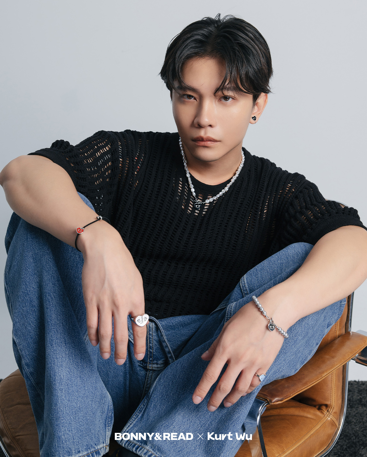 飾品,kurt聯名,kurt wu,愛心,手鍊,bracelet,珍珠,pearl