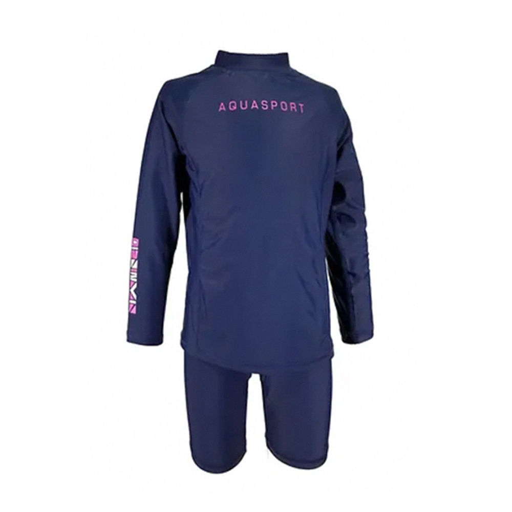 Aquasport 兒童游泳防晒長袖套裝-粉