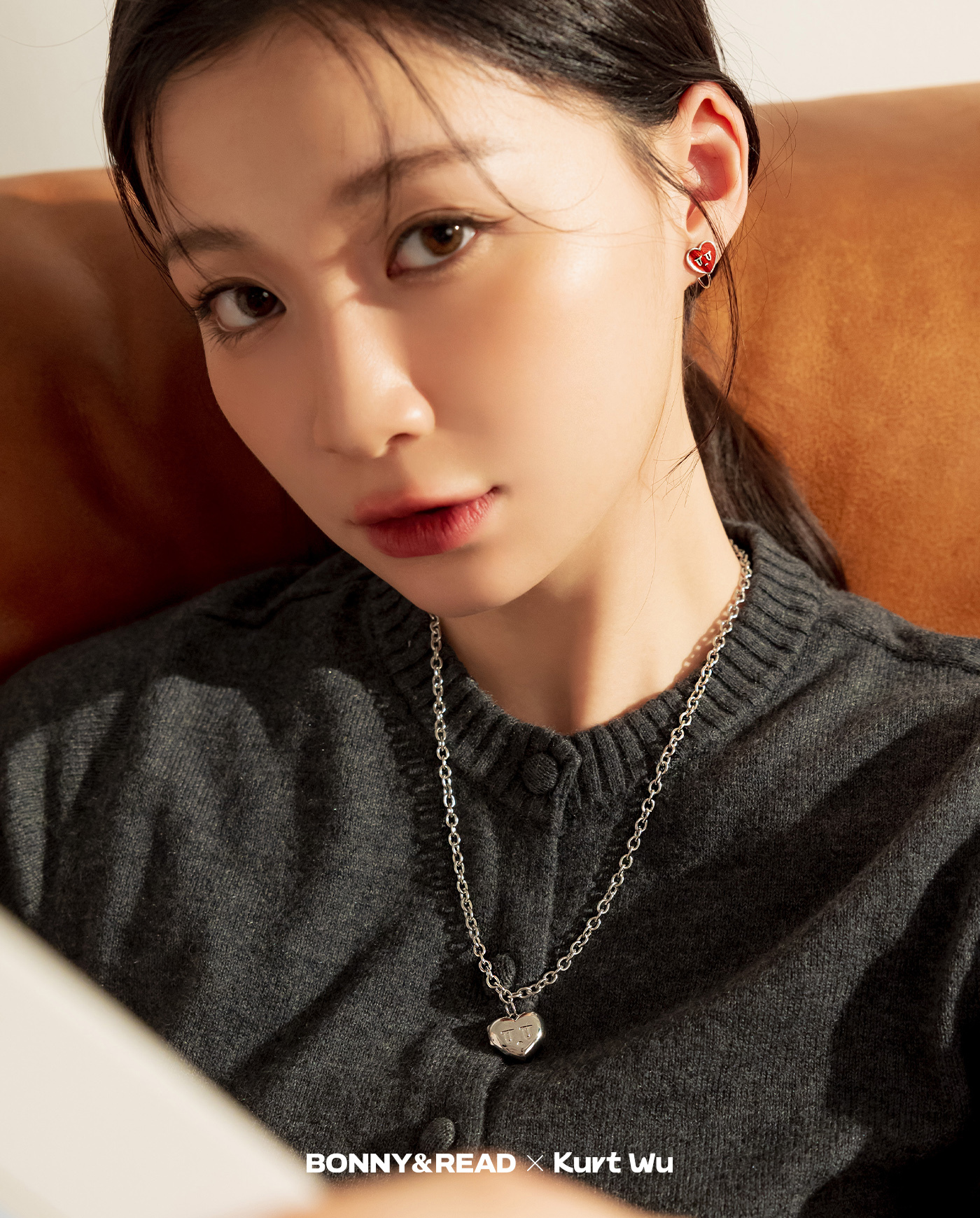 kurt聯名,kurt wu,愛心,耳夾,夾式耳環,earclip