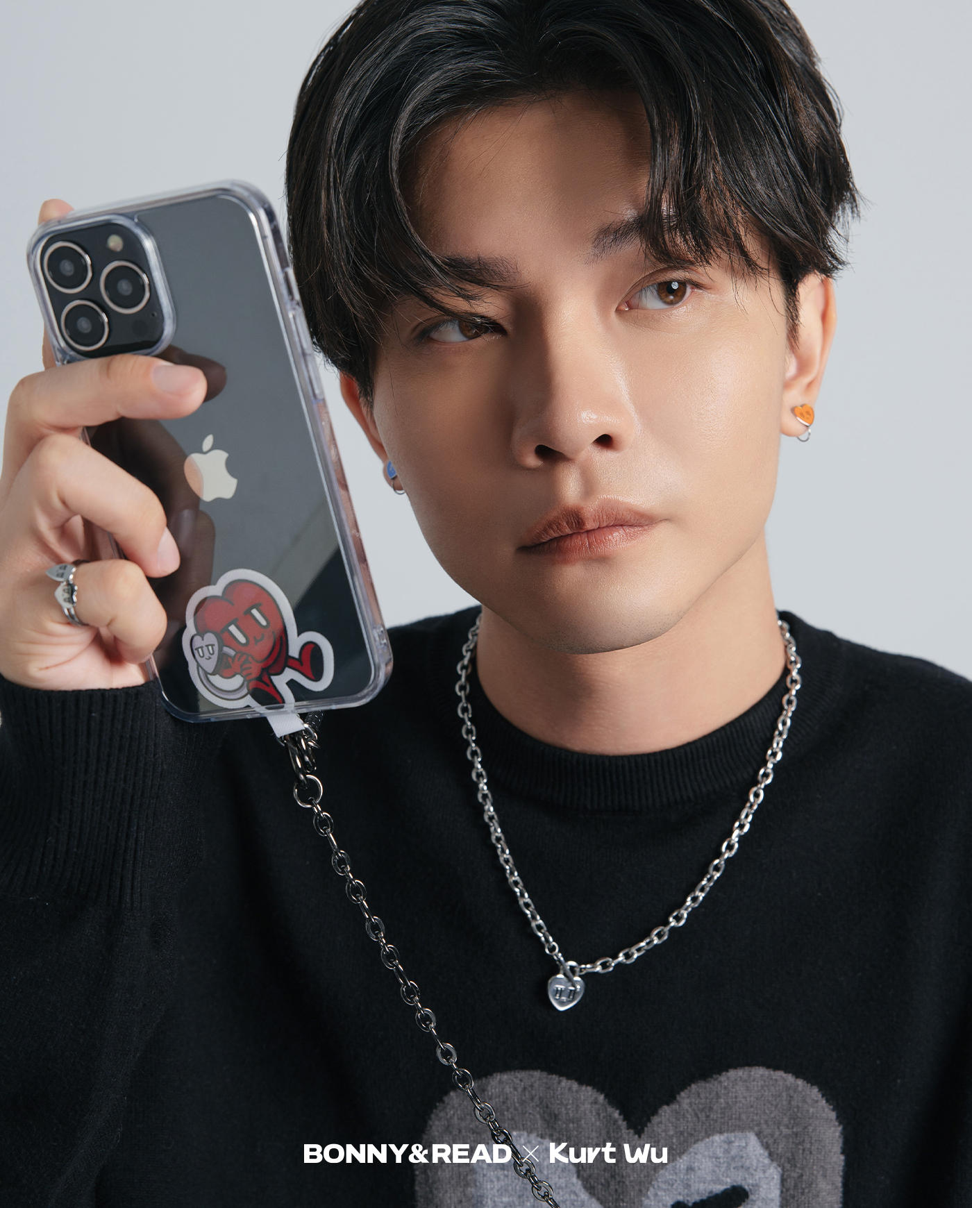 飾品,kurt聯名,kurt wu,愛心,手機墊片