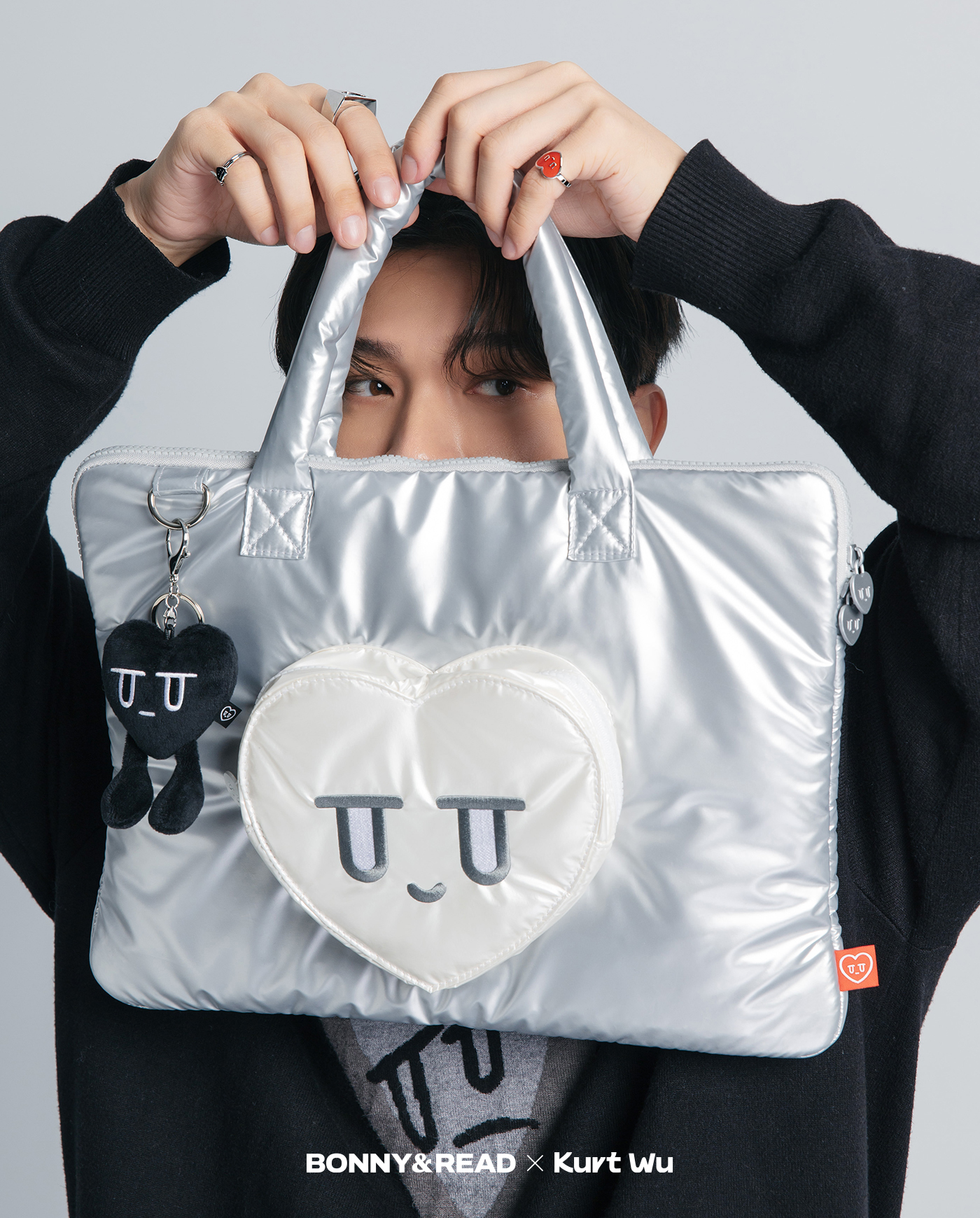 平價飾品,kurt聯名,kurt wu,電腦包,愛心,laptopbag