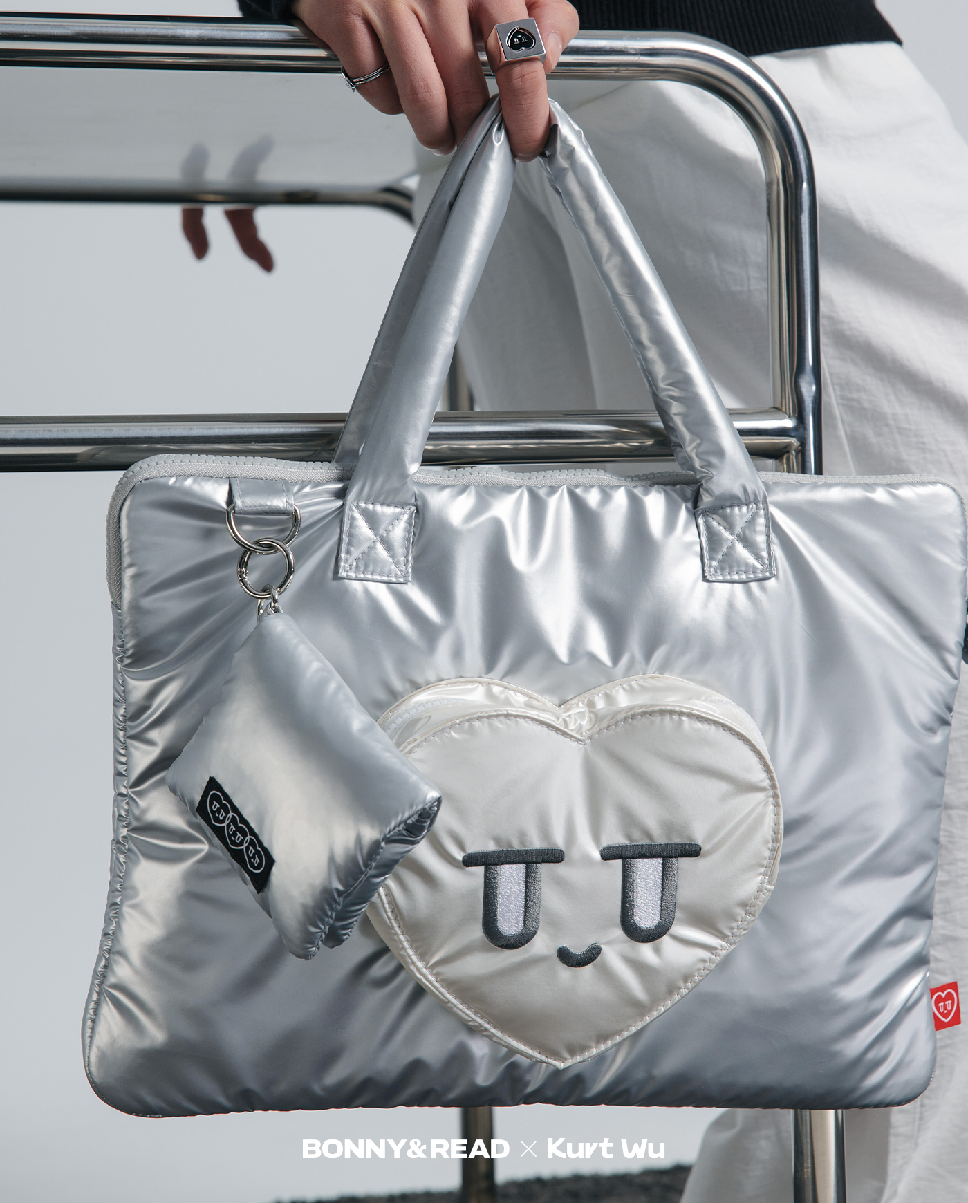 平價飾品,kurt聯名,kurt wu,電腦包,愛心,laptopbag