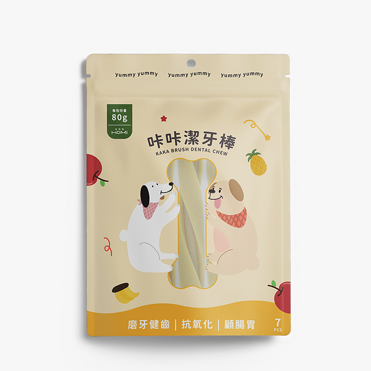 (⏰即期良品)HOMI毛與家 咔咔潔牙棒｜三味果汁（80g 約7根）