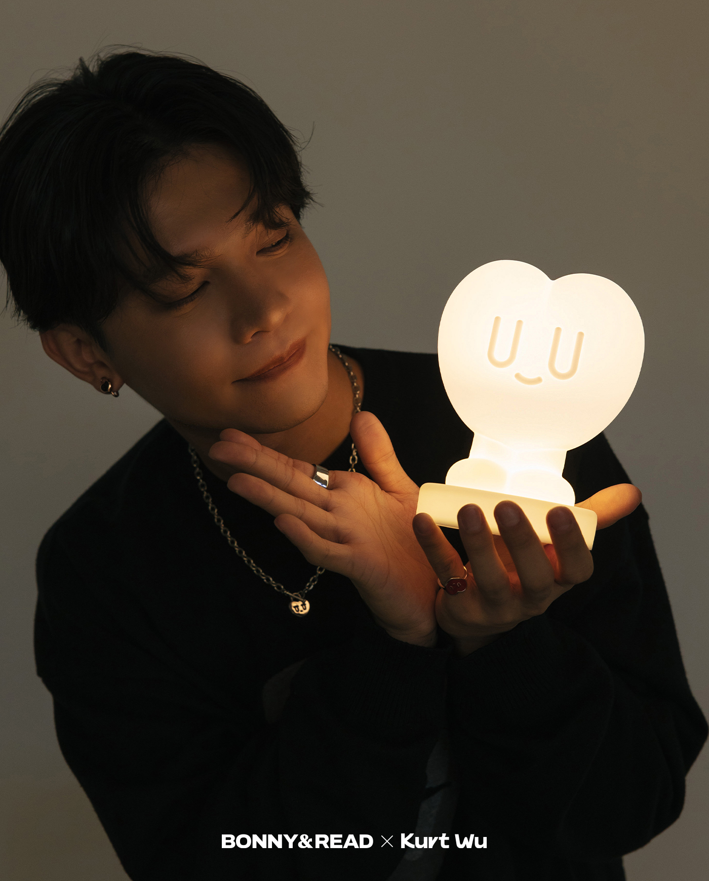 kurt聯名,kurt wu,小夜燈,厭世愛心,拍拍燈