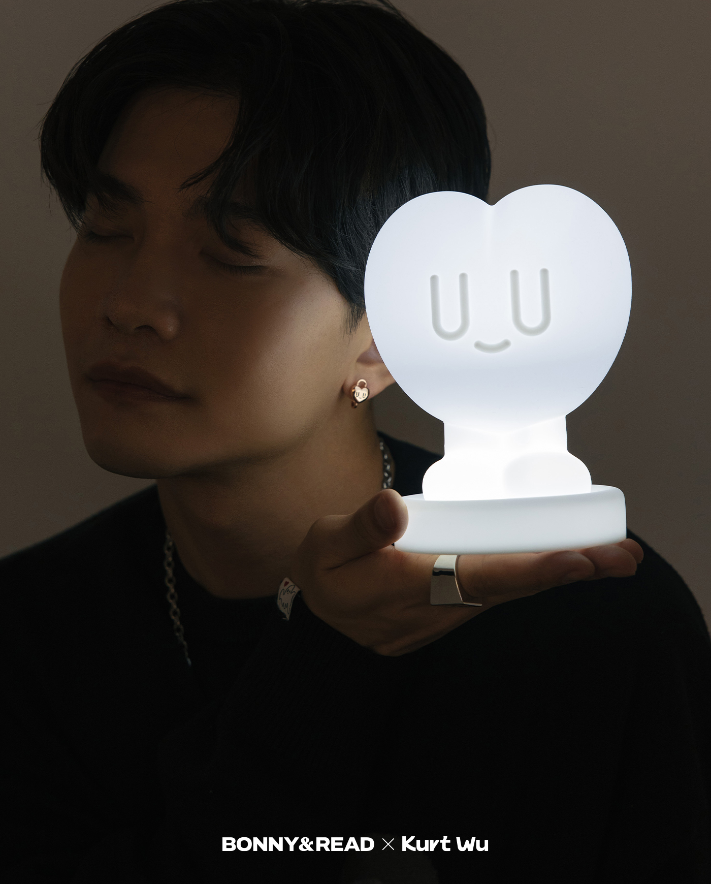 kurt聯名,kurt wu,小夜燈,厭世愛心,拍拍燈