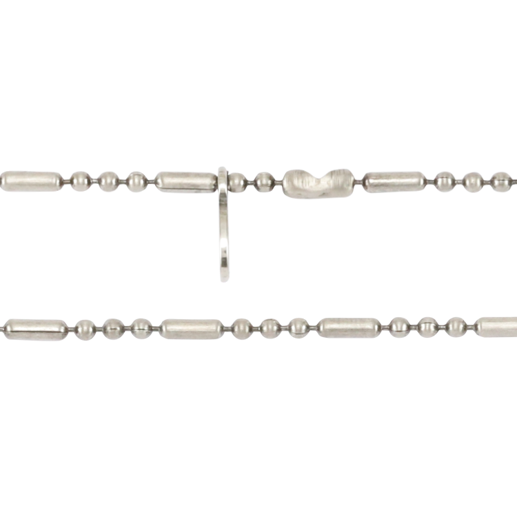 Bico鍊子，男士鍊子 2mm圓珠竹節鍊；圓潤與剛毅的對比美感（3910）