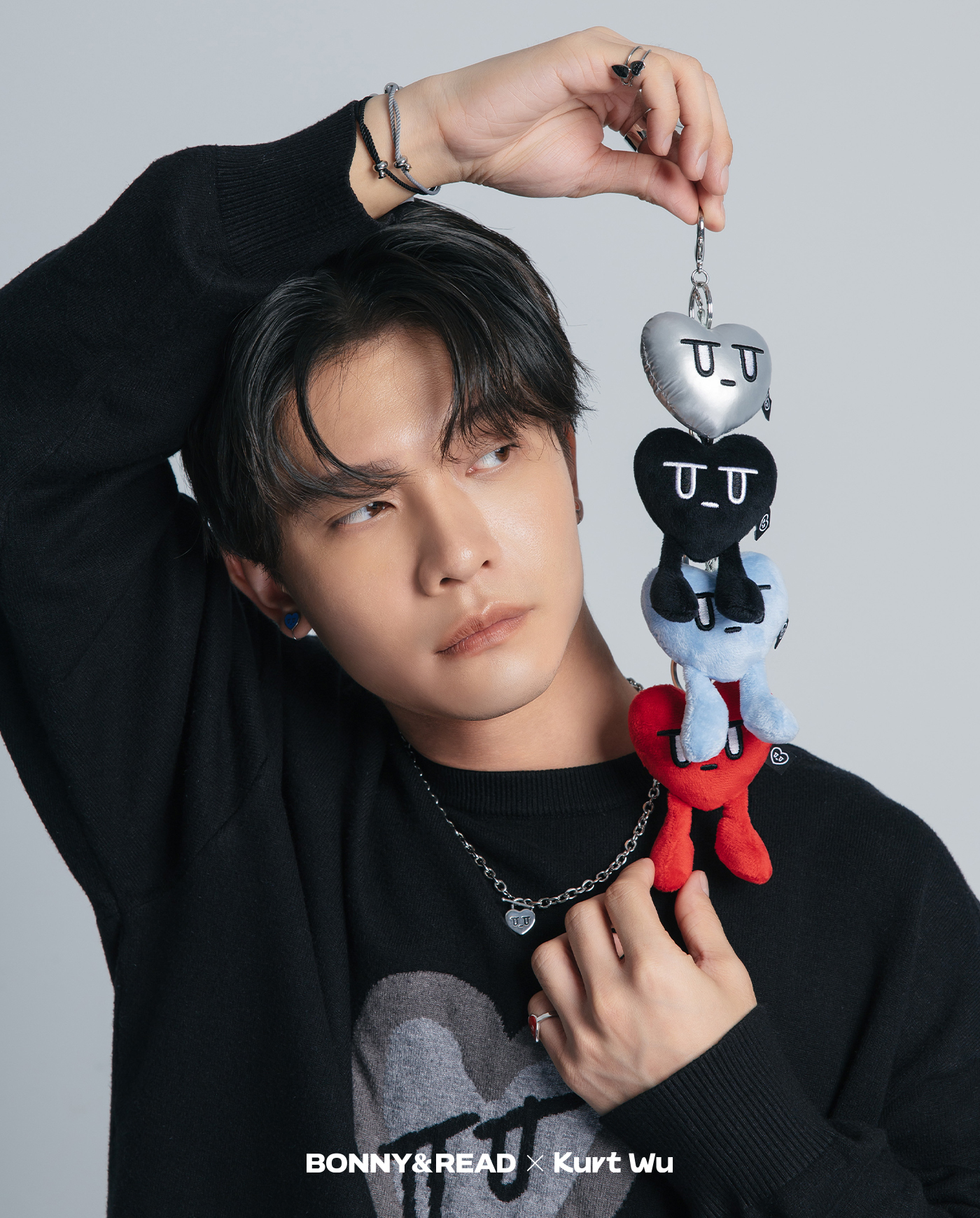 kurt聯名,kurt wu,吊飾,娃娃,娃娃吊飾,愛心吊飾,厭世愛心